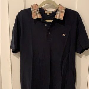 Classic Burberry Logo Collar Slim Fit Polo